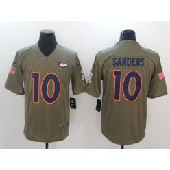 Denver Broncos #10 Emmanuel Sanders Olive 2017 Salute To Service Limited Men Nike NFL Jersey