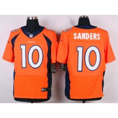 Denver Broncos #10 Emmanuel Sanders Orange Men Stitched Elite Nike NFL Jersey