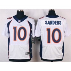 Denver Broncos #10 Emmanuel Sanders White Men Stitched Elite Nike NFL Jersey