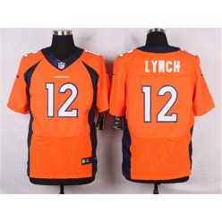 Denver Broncos #12 Paxton Lynch Orange Men Stitched Elite Nike NFL Jersey