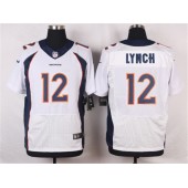 Denver Broncos #12 Paxton Lynch White Men Stitched Elite Nike NFL Jersey