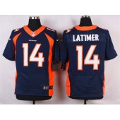 Denver Broncos #14 Cody Latimer Navy Blue Men Stitched Elite Nike NFL Jersey