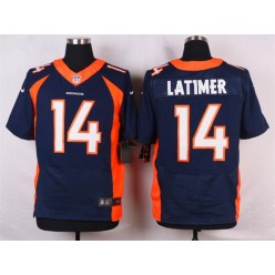 Denver Broncos #14 Cody Latimer Navy Blue Men Stitched Elite Nike NFL Jersey