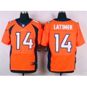 Denver Broncos #14 Cody Latimer Orange Men Stitched Elite Nike NFL Jersey