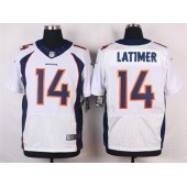 Denver Broncos #14 Cody Latimer White Men Stitched Elite Nike NFL Jersey