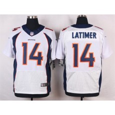 Denver Broncos #14 Cody Latimer White Men Stitched Elite Nike NFL Jersey
