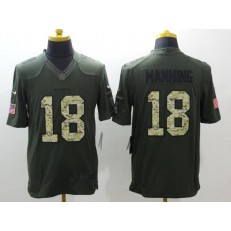 Denver Broncos #18 Peyton Manning Green Salute To Service Limited Nike NFL Jersey