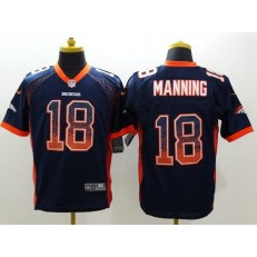 Denver Broncos #18 Peyton Manning Navy Blue Drift Men Elite Nike NFL Jersey
