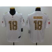 Denver Broncos #18 Peyton Manning White Salute To Service Limited Men Nike NFL Jersey