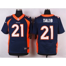 Denver Broncos #21 Aqib Talib Navy Blue Men Stitched Elite Nike NFL Jersey