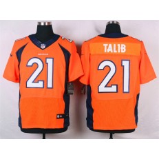 Denver Broncos #21 Aqib Talib Orange Men Stitched Elite Nike NFL Jersey