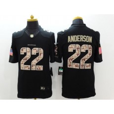 Denver Broncos #22 C.J. Anderson Black Men Stitched Nike NFL Limited Salute to Service Jersey