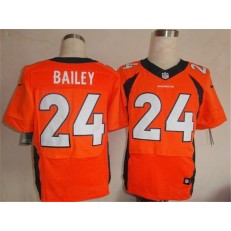 Denver Broncos #24 Orange Men Stitched Elite Nike NFL Jersey