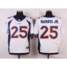 Denver Broncos #25 Chris Harris Jr. White Men Stitched Elite Nike NFL Jersey
