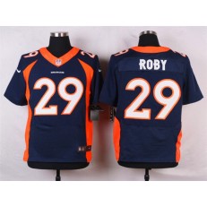 Denver Broncos #29 Bradley Roby Navy Blue Men Stitched Elite Nike NFL Jersey