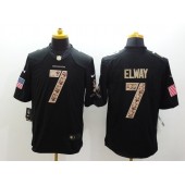 Denver Broncos #7 John Elway Black Men Stitched Nike NFL Limited Salute to Service Jersey