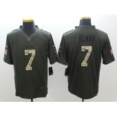 Denver Broncos #7 John Elway Green Salute To Service Limited Nike NFL Jersey