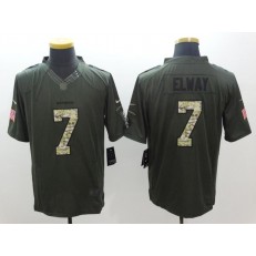 Denver Broncos #7 John Elway Green Salute To Service Limited Nike NFL Jersey