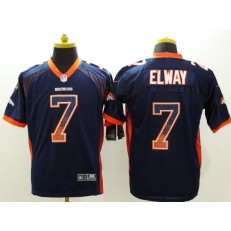Denver Broncos #7 John Elway Navy Blue Drift Men Elite Nike NFL Jersey