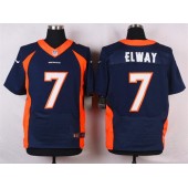 Denver Broncos #7 John Elway Navy Blue Men Stitched Elite Nike NFL Jersey