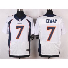 Denver Broncos #7 John Elway White Men Stitched Elite Nike NFL Jersey