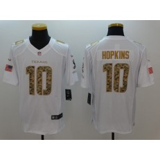 Houston Texans #10 DeAndre Hopkins White Salute To Service Limited Men Nike NFL Jersey