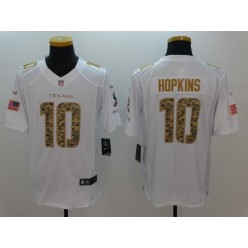 Houston Texans #10 DeAndre Hopkins White Salute To Service Limited Men Nike NFL Jersey