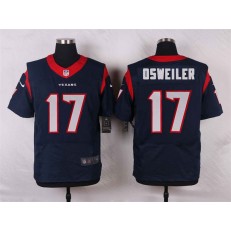 Houston Texans #17 Brock Osweiler Navy Blue Men Football Elite Nike NFL Jersey
