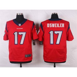 Houston Texans #17 Brock Osweiler Red Men Football Elite Nike NFL Jersey
