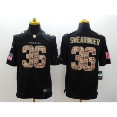 Houston Texans #36 D.J. Swearinger Black Men Stitched Nike NFL Limited Salute to Service Jersey