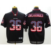 Houston Texans #36 D.J. Swearinger Black USA Flag Fashion Elite Men Nike NFL Jersey