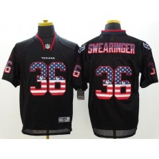 Houston Texans #36 D.J. Swearinger Black USA Flag Fashion Elite Men Nike NFL Jersey