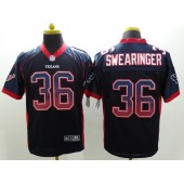 Houston Texans #36 D.J. Swearinger Navy Drift Fashion Elite Nike NFL Jersey