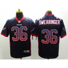 Houston Texans #36 D.J. Swearinger Navy Drift Fashion Elite Nike NFL Jersey