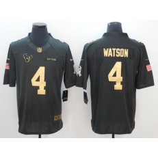 Houston Texans #4 Deshaun Watson Anthracite Gold Salute to Service Limited Nike NFL Jersey