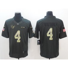 Houston Texans #4 Deshaun Watson Anthracite Salute to Service Limited Nike NFL Jersey