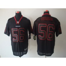 Houston Texans #56 Brian Cushing Black Lights Out Elite Nike NFL Jersey