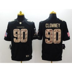 Houston Texans #90 Jadeveon Clowney Black Men Stitched Nike NFL Limited Salute to Service Jersey