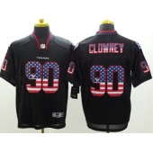 Houston Texans #90 Jadeveon Clowney Black USA Flag Fashion Elite Men Nike NFL Jersey