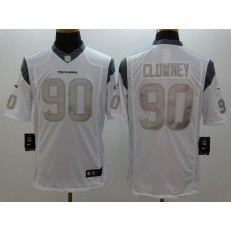 Houston Texans #90 Jadeveon Clowney White Men Stitched Nike NFL Limited Platinum Jersey