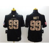 Houston Texans #99 J.J. Watt Black Men Stitched Nike NFL Limited Salute to Service Jersey