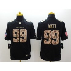 Houston Texans #99 J.J. Watt Black Men Stitched Nike NFL Limited Salute to Service Jersey