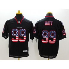Houston Texans #99 J.J. Watt Black USA Flag Fashion Elite Men Nike NFL Jersey