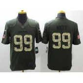 Houston Texans #99 J.J. Watt Green Salute to Service Limited Men Nike NFL Jersey