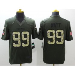 Houston Texans #99 J.J. Watt Green Salute to Service Limited Men Nike NFL Jersey