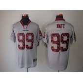 Houston Texans #99 J.J. Watt Lights Out Grey Men Embroidered Elite Nike NFL Jersey