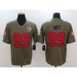Houston Texans #99 J.J. Watt Olive 2017 Salute To Service Limited Men Nike NFL Jersey