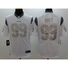 Houston Texans #99 J.J. Watt White Men Stitched Nike NFL Limited Platinum Jersey