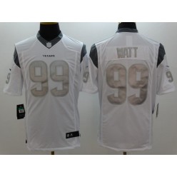 Houston Texans #99 J.J. Watt White Men Stitched Nike NFL Limited Platinum Jersey