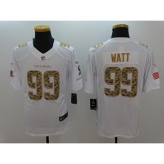 Houston Texans #99 J.J. Watt White Salute To Service Limited Men Nike NFL Jersey